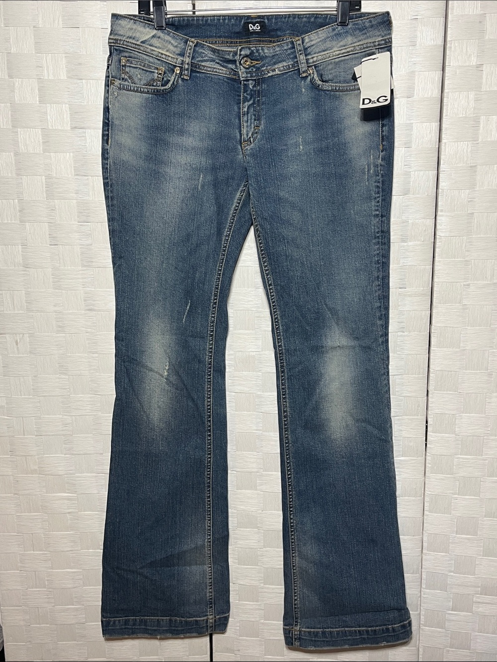 D&G DOLCE & GABBANA Low Rise jeans Blue Bootcut Jeans Size EU 34 Designer Luxury